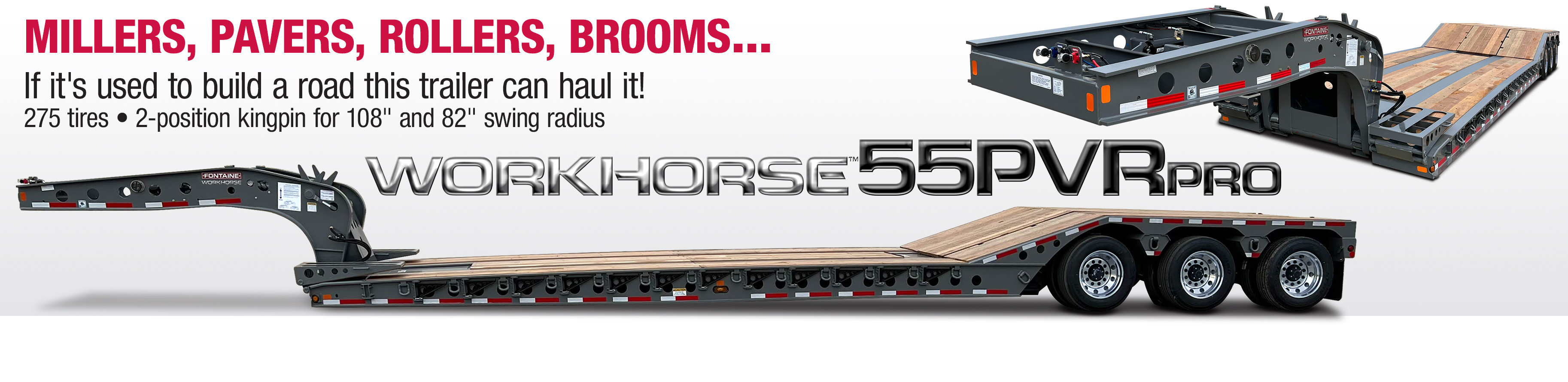 Workhorse 55PVR paver equipment hauler